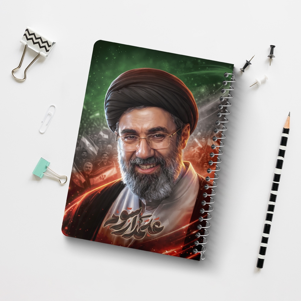 دفتر شطرنجی 50 برگ خندالو طرح آیت الله سید مجتبی خامنه ای کد F14646