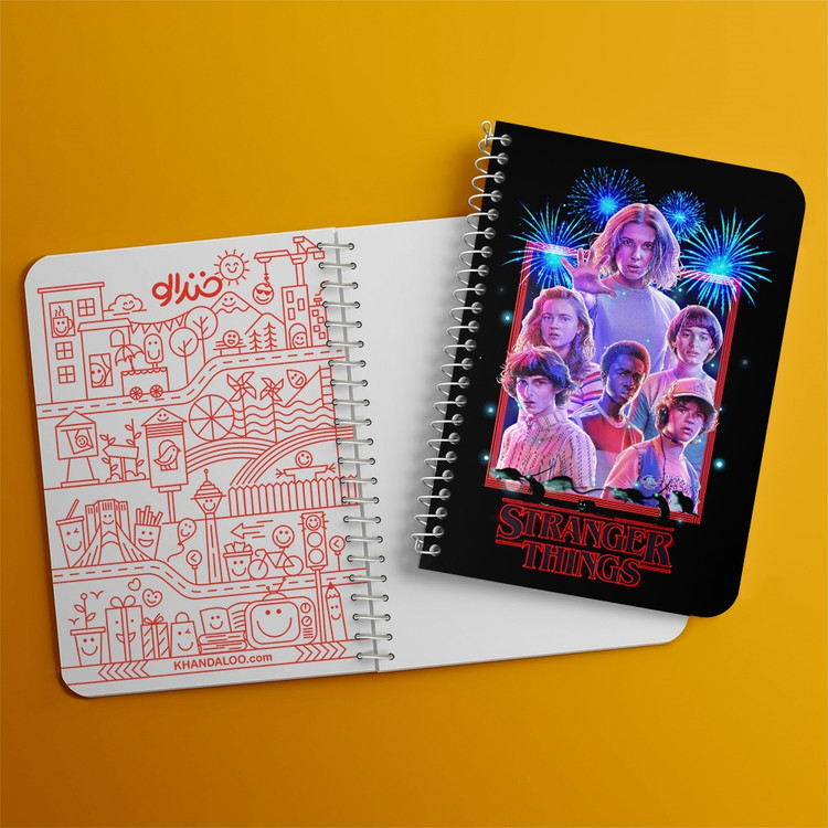 دفتر شطرنجی 50 برگ خندالو طرح استرنجر تینگز (Stranger Things) کد F14640