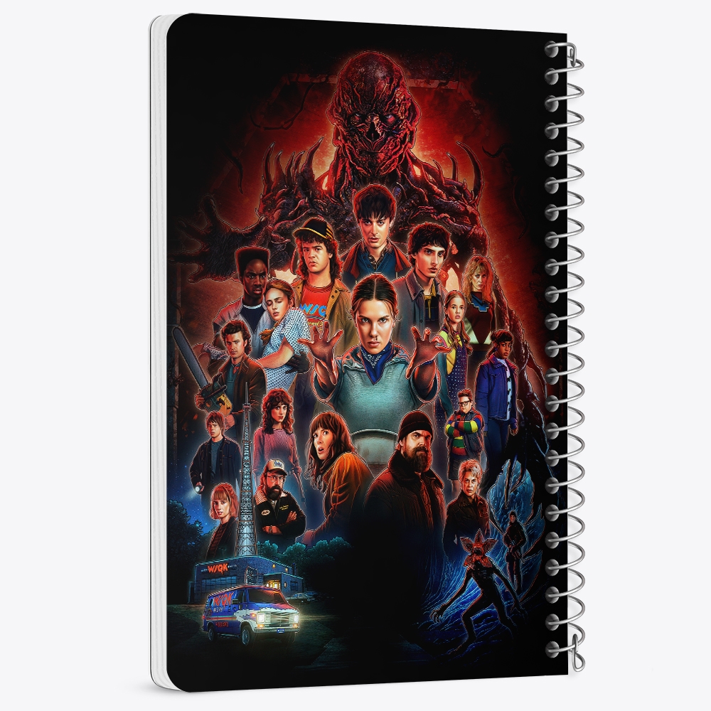 دفتر شطرنجی 50 برگ خندالو طرح استرنجر تینگز (Stranger Things) کد F14636