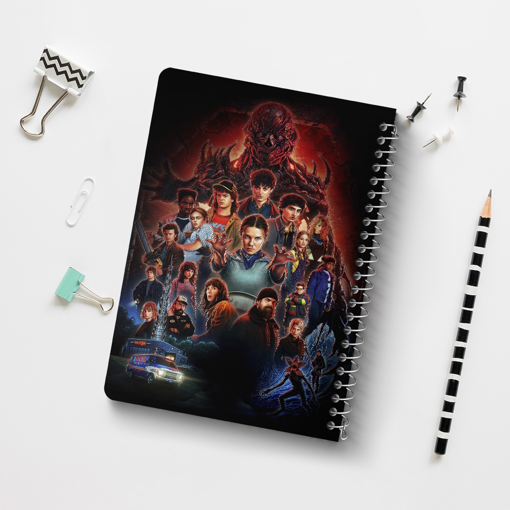 دفتر شطرنجی 50 برگ خندالو طرح استرنجر تینگز (Stranger Things) کد F14636