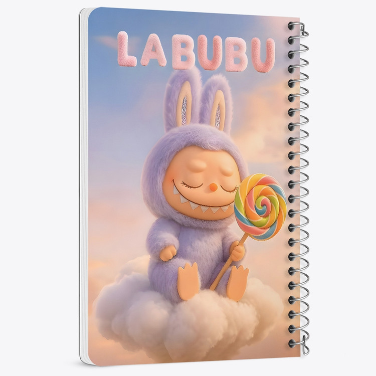 دفتر شطرنجی 50 برگ خندالو طرح عروسک لابوبو (Labub) کد F14622