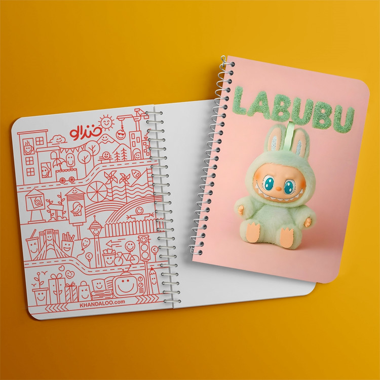 دفتر شطرنجی 50 برگ خندالو طرح عروسک لابوبو (Labub) کد F14621