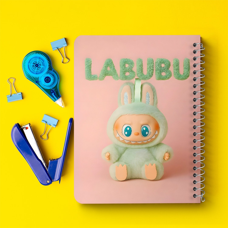 دفتر شطرنجی 50 برگ خندالو طرح عروسک لابوبو (Labub) کد F14621