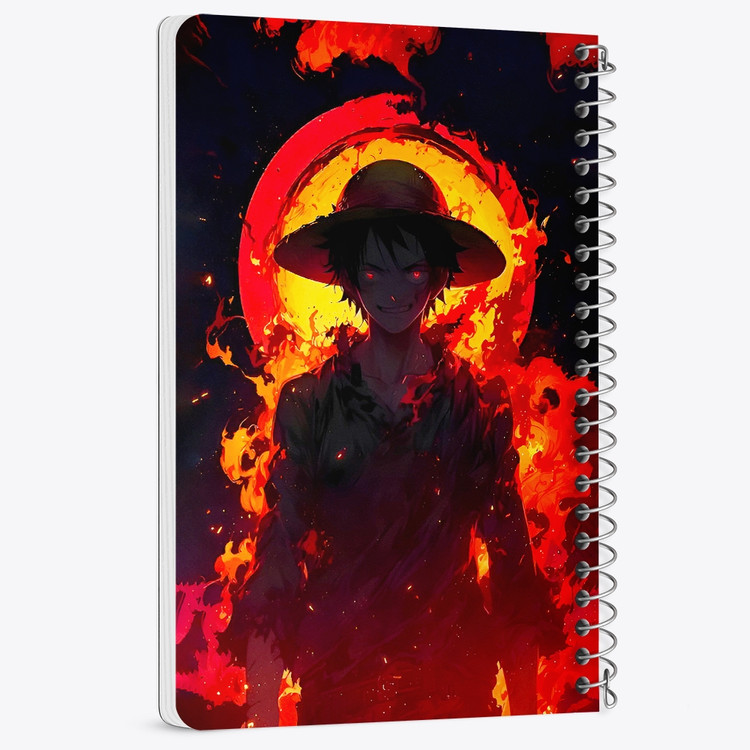 دفتر شطرنجی 50 برگ خندالو طرح لوفی وان پیس (One Piece) کد F14605