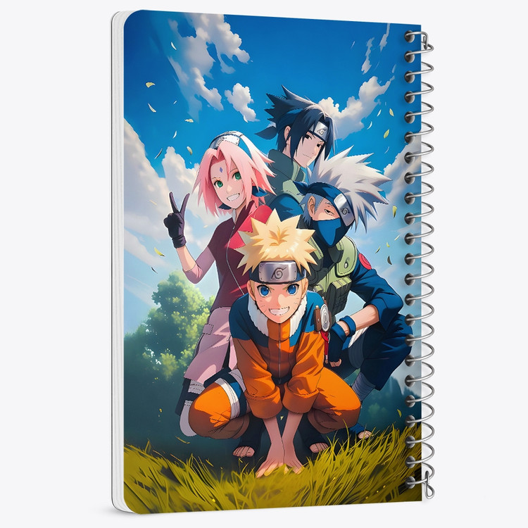 دفتر شطرنجی 50 برگ خندالو طرح ناروتو (Naruto) کد F14603