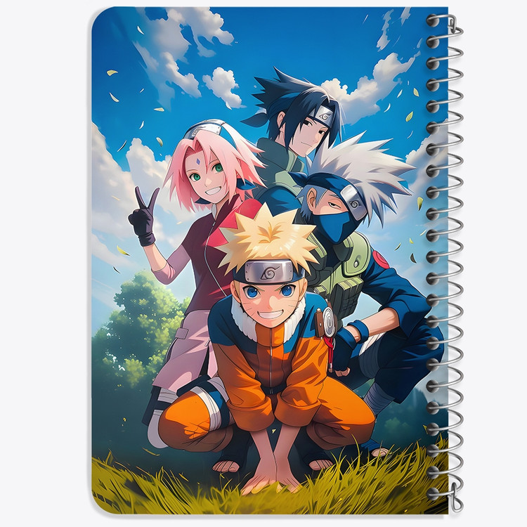 دفتر شطرنجی 50 برگ خندالو طرح ناروتو (Naruto) کد F14603