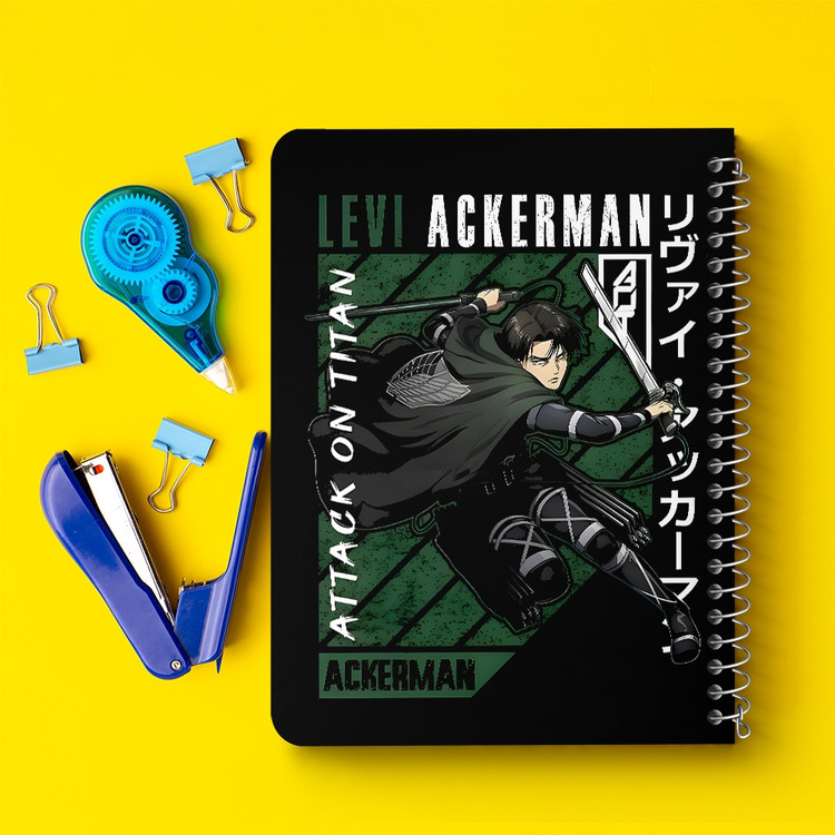 دفتر شطرنجی 50 برگ خندالو طرح لیوای اتک آن تایتان (Attack On Titan) کد F14594