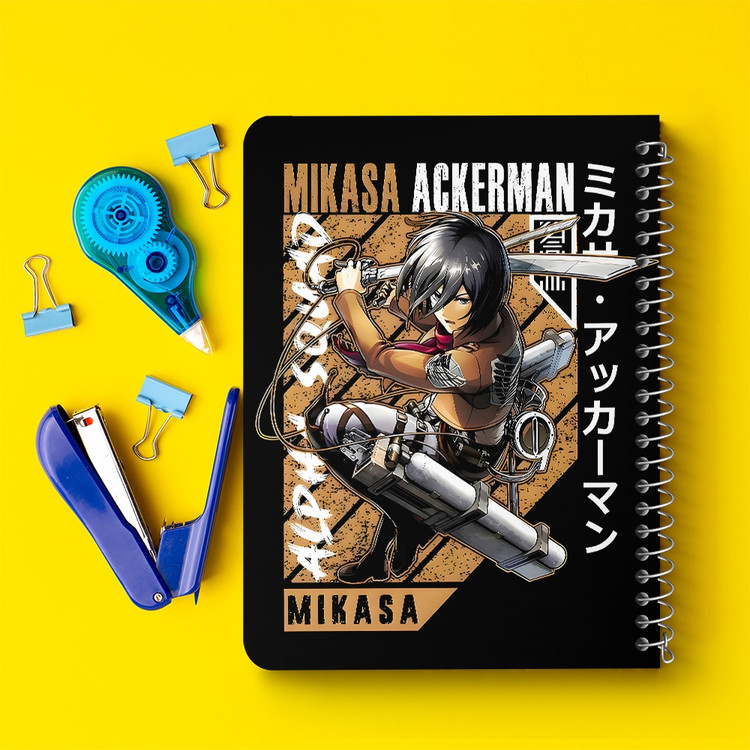 دفتر شطرنجی 50 برگ خندالو طرح میکاسا اتک آن تایتان (Attack On Titan) کد F14593