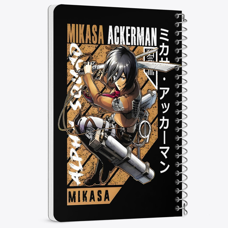 دفتر شطرنجی 50 برگ خندالو طرح میکاسا اتک آن تایتان (Attack On Titan) کد F14593