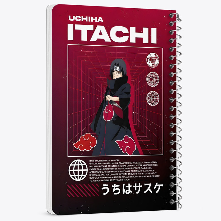 دفتر شطرنجی 50 برگ خندالو طرح ایتاچی اوچیها ناروتو (Naruto) کد F14575