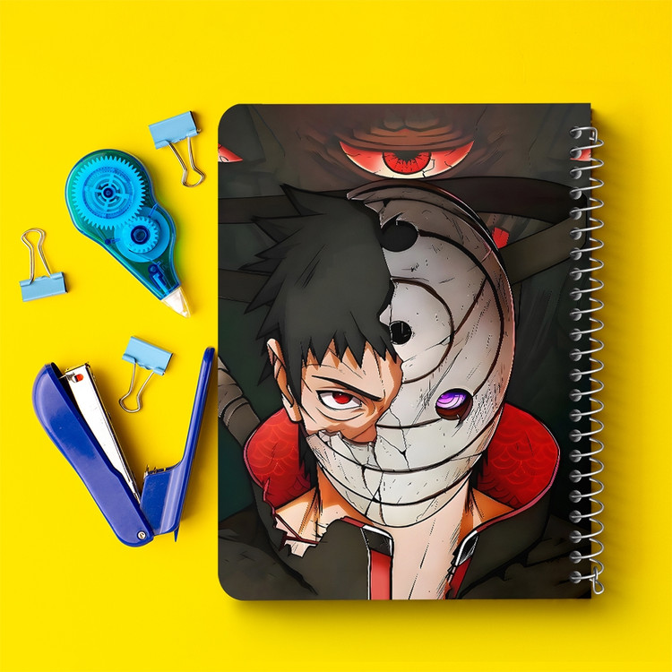 دفتر شطرنجی 50 برگ خندالو طرح اوبیتو اوچیها ناروتو (Naruto) کد F14571