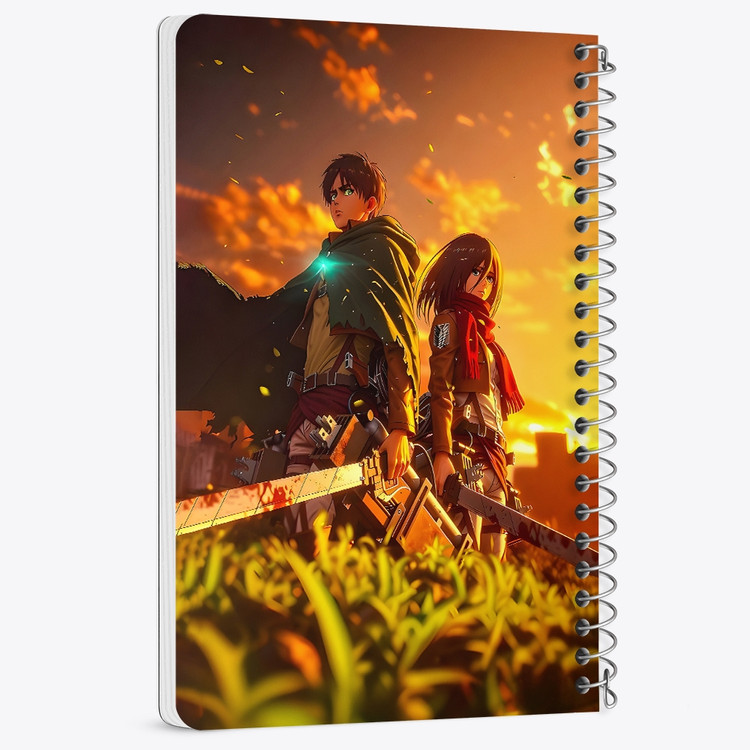 دفتر شطرنجی 50 برگ خندالو طرح اتک آن تایتان (Attack On Titan) کد F14557