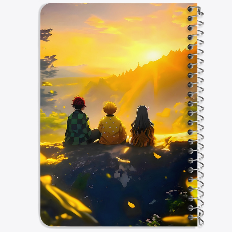 دفتر شطرنجی 50 برگ خندالو طرح شیطان کش (demon slayer) کد F14543