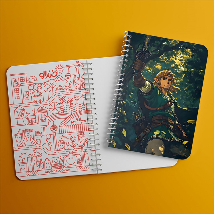 دفتر شطرنجی 50 برگ خندالو طرح افسانه زلدا (The Legend of Zelda) کد F14524