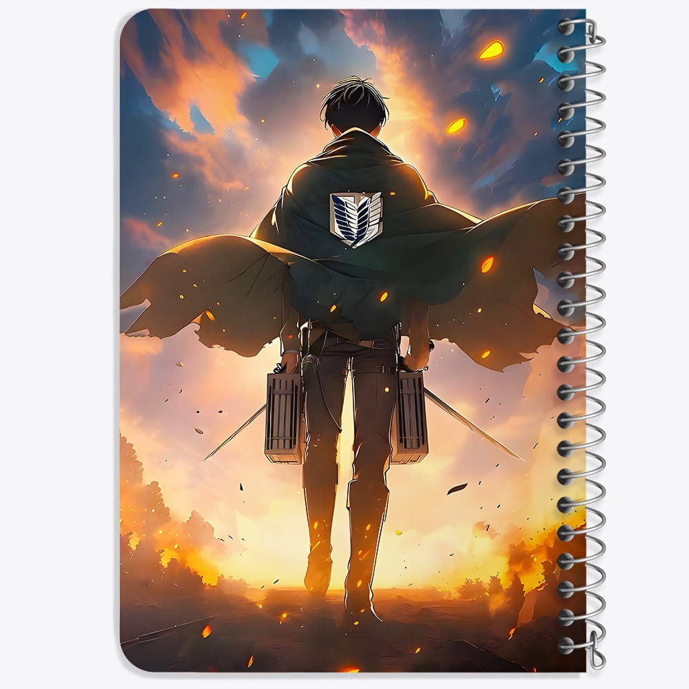 دفتر شطرنجی 50 برگ خندالو طرح اتک آن تایتان (Attack On Titan) کد F14516