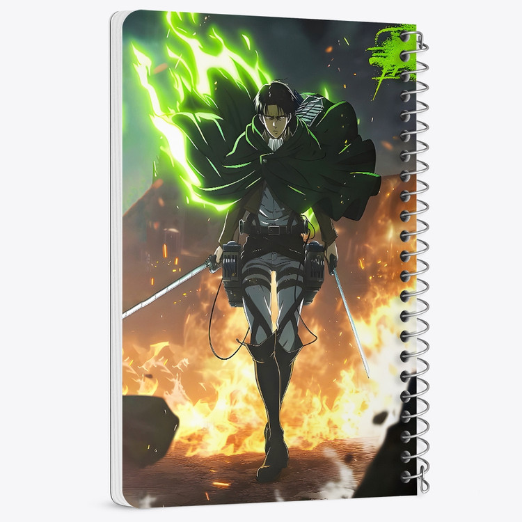 دفتر شطرنجی 50 برگ خندالو طرح لیوای اتک آن تایتان (Attack On Titan) کد F14515