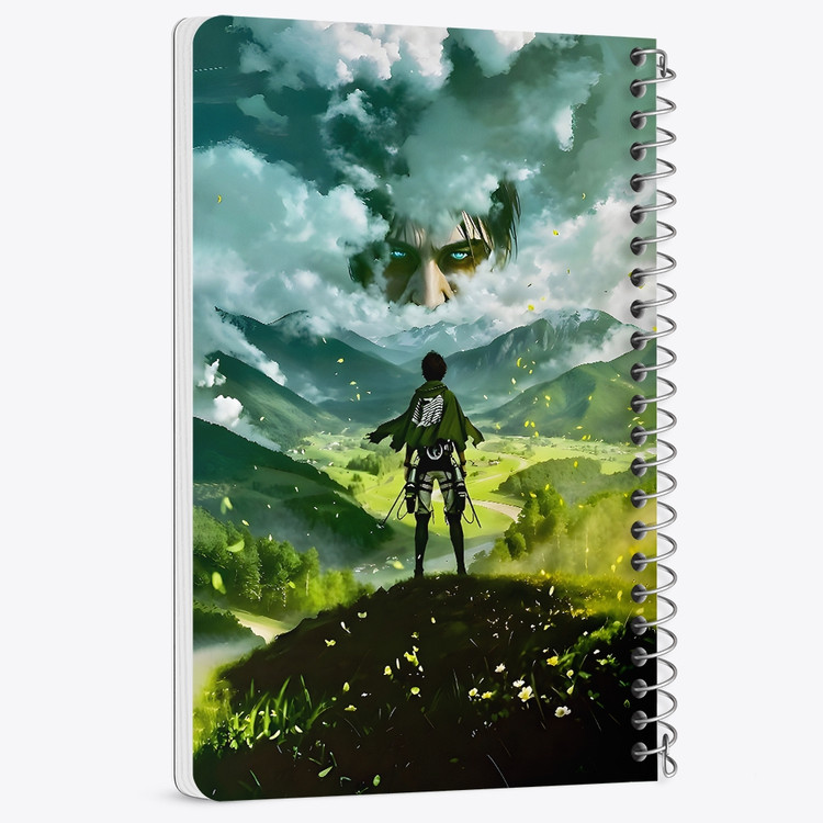 دفتر شطرنجی 50 برگ خندالو طرح اتک آن تایتان (Attack On Titan) کد F14514