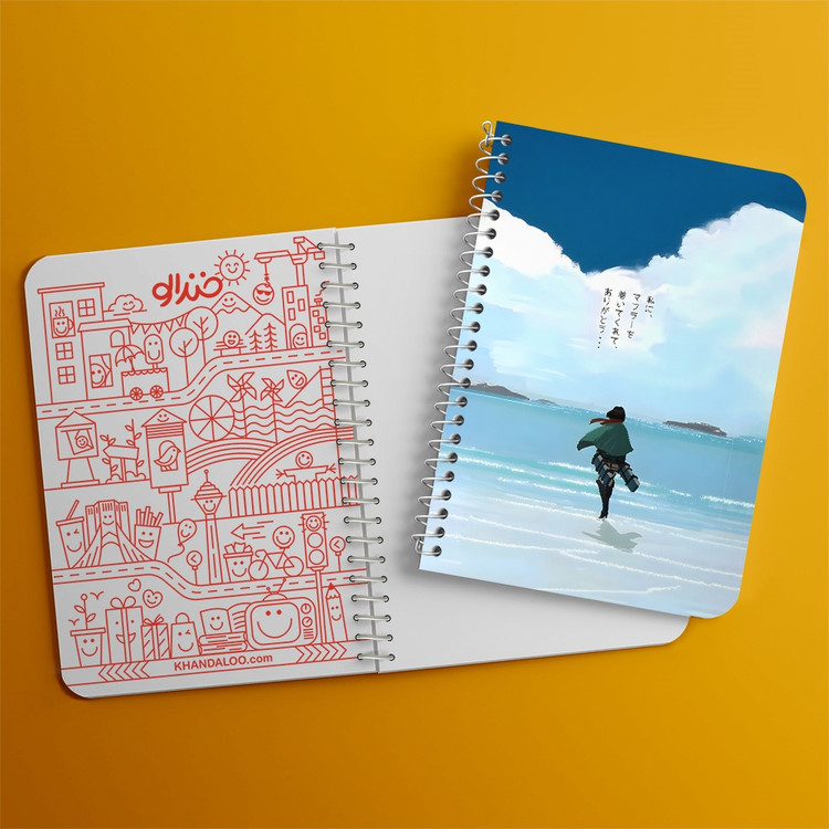 دفتر شطرنجی 50 برگ خندالو طرح میکاسا اتک آن تایتان (Attack On Titan) کد F14509