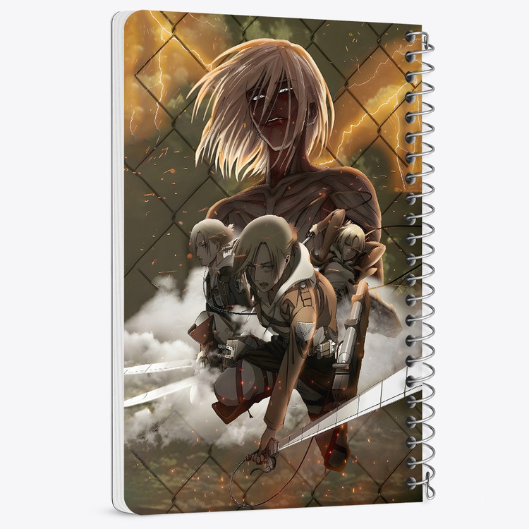 دفتر شطرنجی 50 برگ خندالو طرح اتک آن تایتان (Attack On Titan) کد F14507