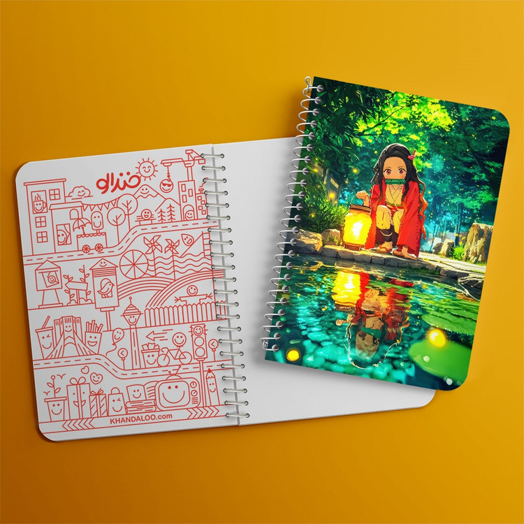 دفتر شطرنجی 50 برگ خندالو طرح نزوکو شیطان کش (demon slayer) کد F14497