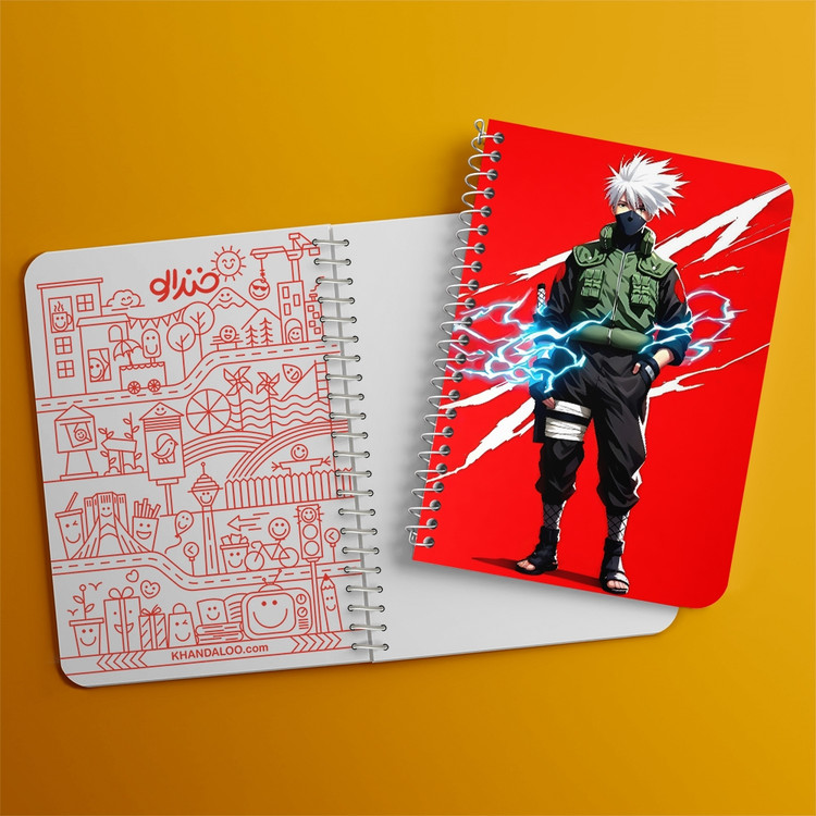 دفتر شطرنجی 50 برگ خندالو طرح کاکاشی هاتاکه ناروتو (Naruto) کد F14484