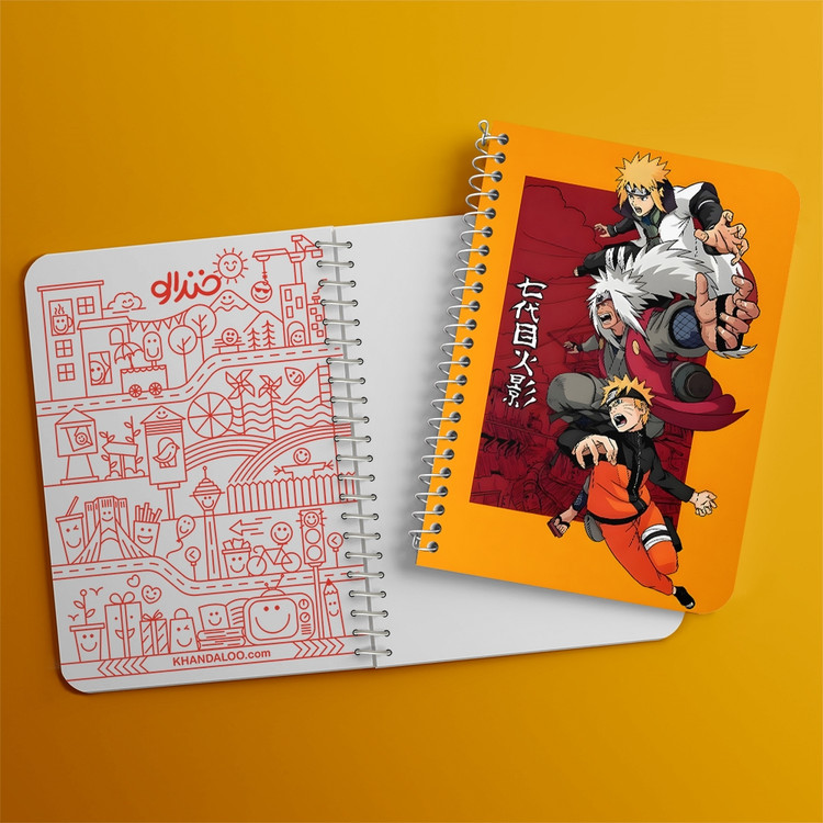 دفتر شطرنجی 50 برگ خندالو طرح ناروتو (Naruto) کد F14479