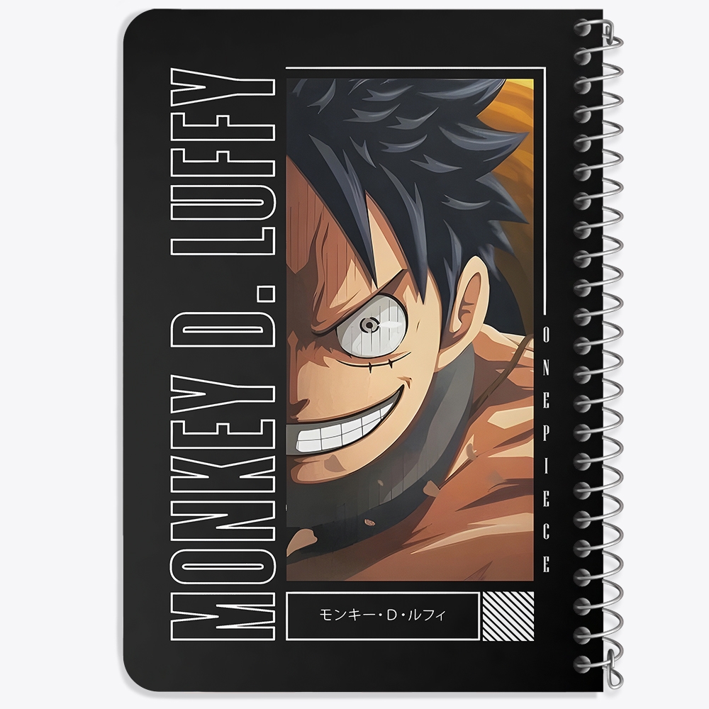 دفتر شطرنجی 50 برگ خندالو طرح لوفی وان پیس (One Piece) کد F14468