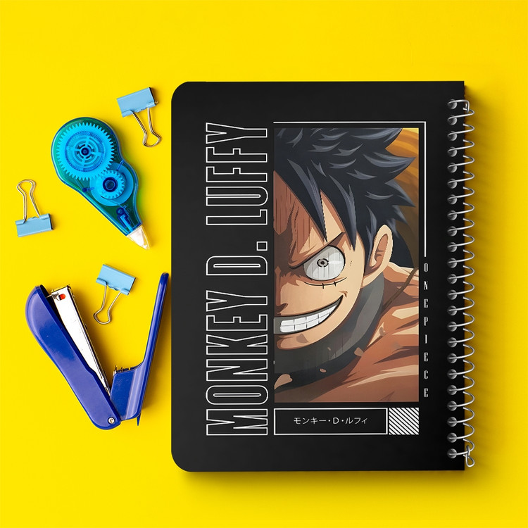 دفتر شطرنجی 50 برگ خندالو طرح لوفی وان پیس (One Piece) کد F14468