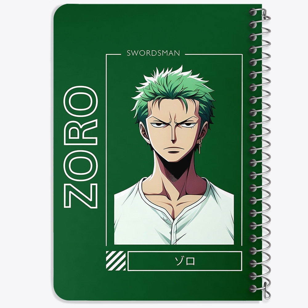 دفتر شطرنجی 50 برگ خندالو طرح زورو وان پیس (One Piece) کد F14466