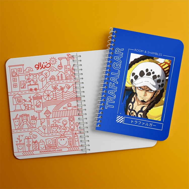 دفتر شطرنجی 50 برگ خندالو طرح ترافالگار دی وان پیس (One Piece) کد F14464