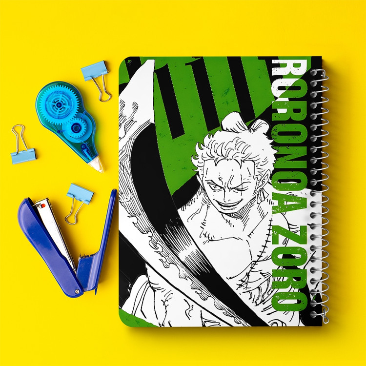 دفتر شطرنجی 50 برگ خندالو طرح زورو وان پیس (One Piece) کد F14460