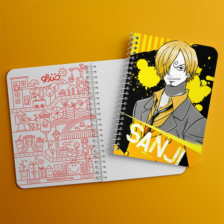 دفتر شطرنجی 50 برگ خندالو طرح سانجی وان پیس (One Piece) کد F14459