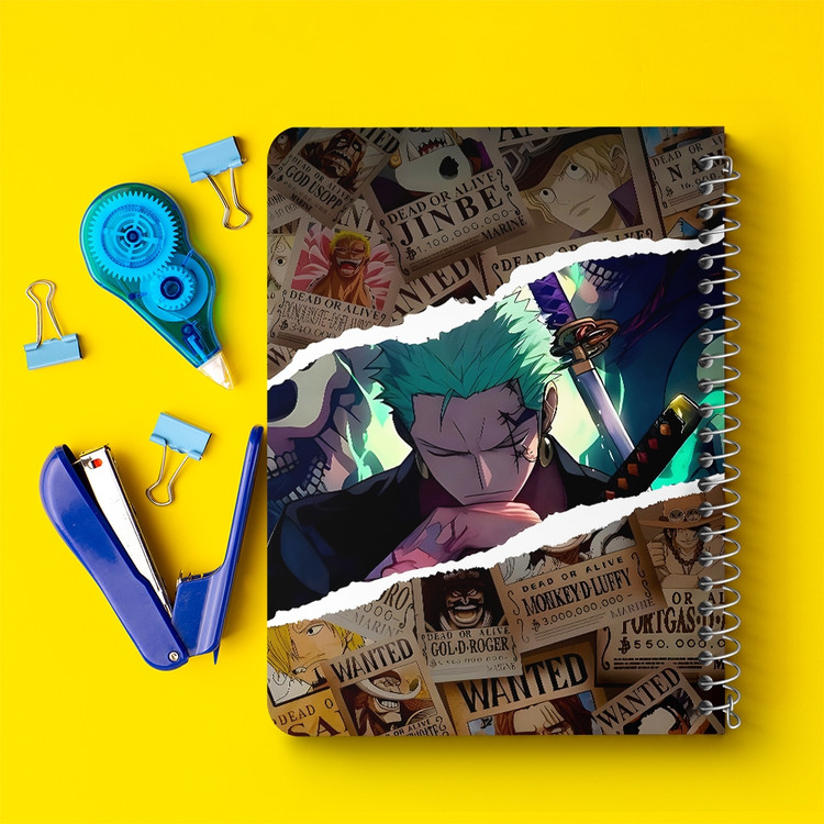 دفتر شطرنجی 50 برگ خندالو طرح زورو وان پیس (One Piece) کد F14457