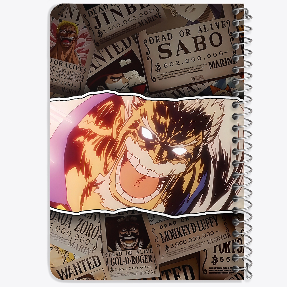 دفتر شطرنجی 50 برگ خندالو طرح مانکی دی گارپ وان پیس (One Piece) کد F14455