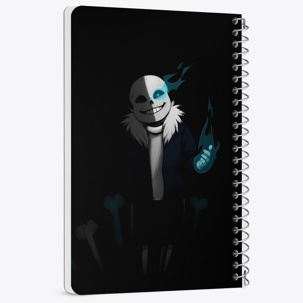 دفتر شطرنجی 50 برگ خندالو طرح آندرتیل (Undertale) کد F14447
