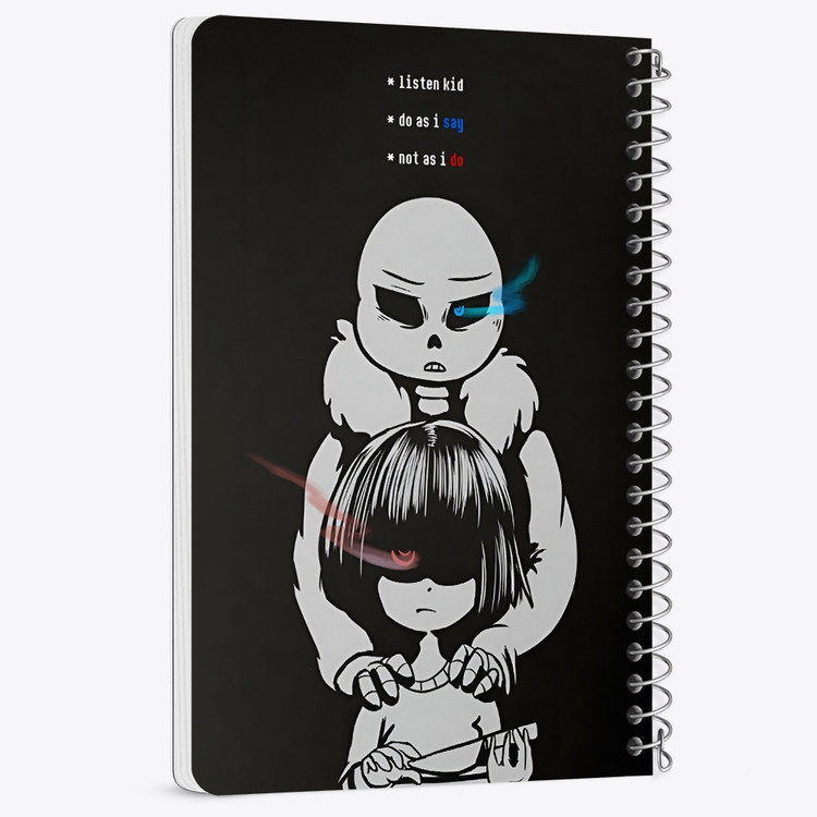 دفتر شطرنجی 50 برگ خندالو طرح آندرتیل (Undertale) کد F14446