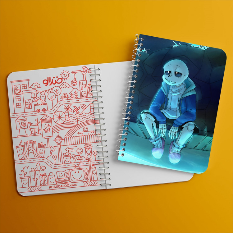 دفتر شطرنجی 50 برگ خندالو طرح آندرتیل (Undertale) کد F14445