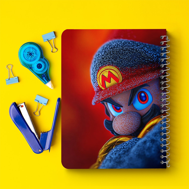 دفتر شطرنجی 50 برگ خندالو طرح سوپر ماریو (Super Mario) کد F14444
