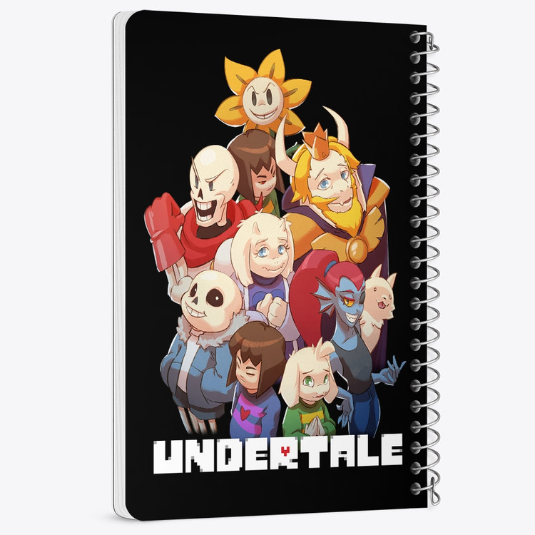 دفتر شطرنجی 50 برگ خندالو طرح آندرتیل (Undertale) کد F14441