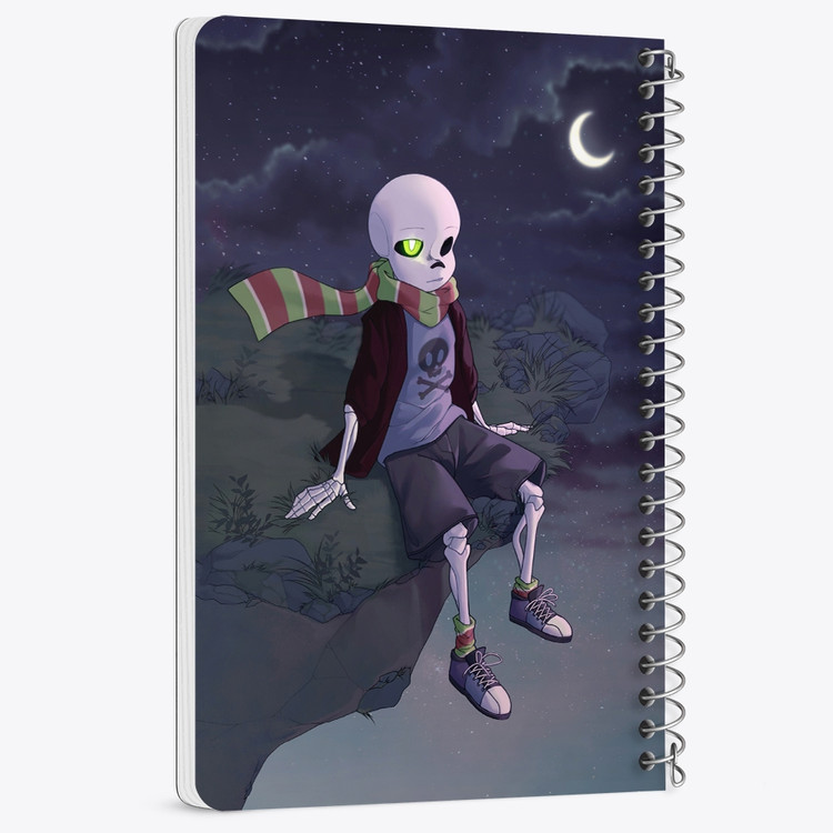 دفتر شطرنجی 50 برگ خندالو طرح آندرتیل (Undertale) کد F14436