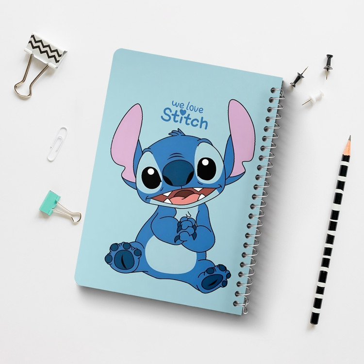 دفتر شطرنجی 50 برگ خندالو طرح استیچ (Stitch) کد F14433