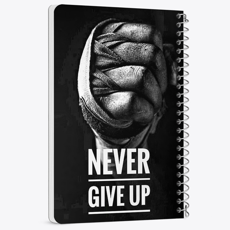 دفتر شطرنجی 50 برگ خندالو طرح Never Give Up کد F14427
