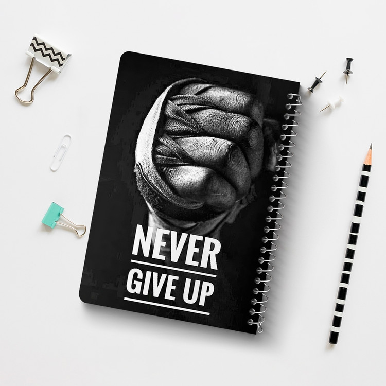دفتر شطرنجی 50 برگ خندالو طرح Never Give Up کد F14427
