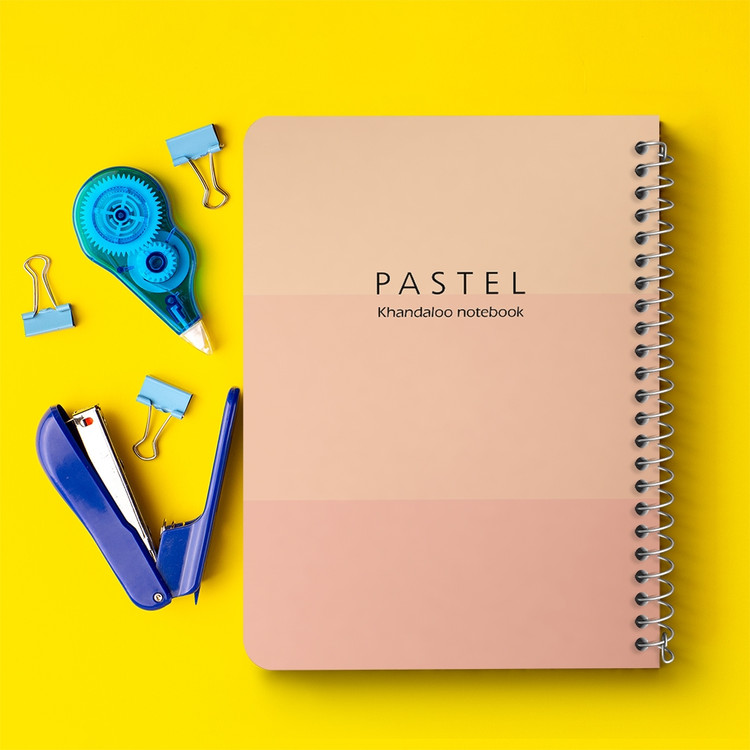 دفتر شطرنجی 50 برگ خندالو طرح طرح مینیمال پاستل (Blue) کد N9807