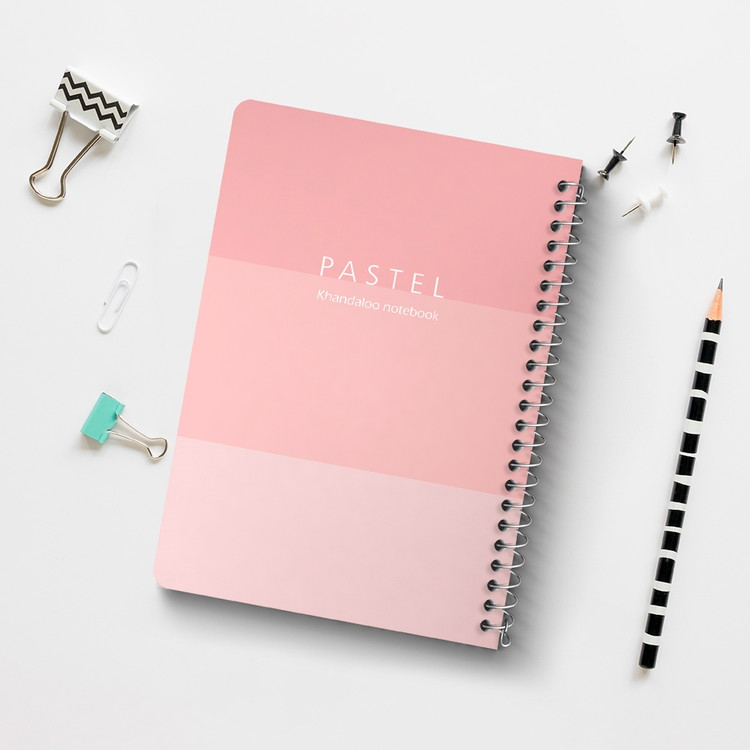 دفتر شطرنجی 50 برگ خندالو طرح طرح مینیمال پاستل (Pink) کد N9800