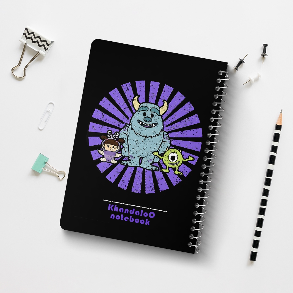 دفتر شطرنجی 50 برگ خندالو طرح انیمیشن کارخانه هیولاها (Monsters,Inc) کد N9797