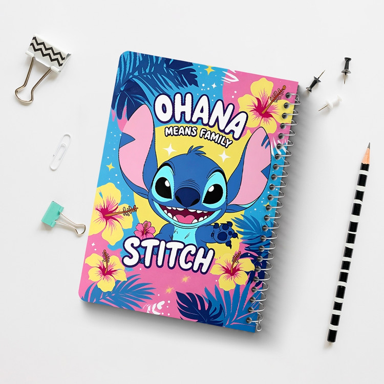 دفتر شطرنجی 50 برگ خندالو طرح استیچ (Stitch) کد N9789