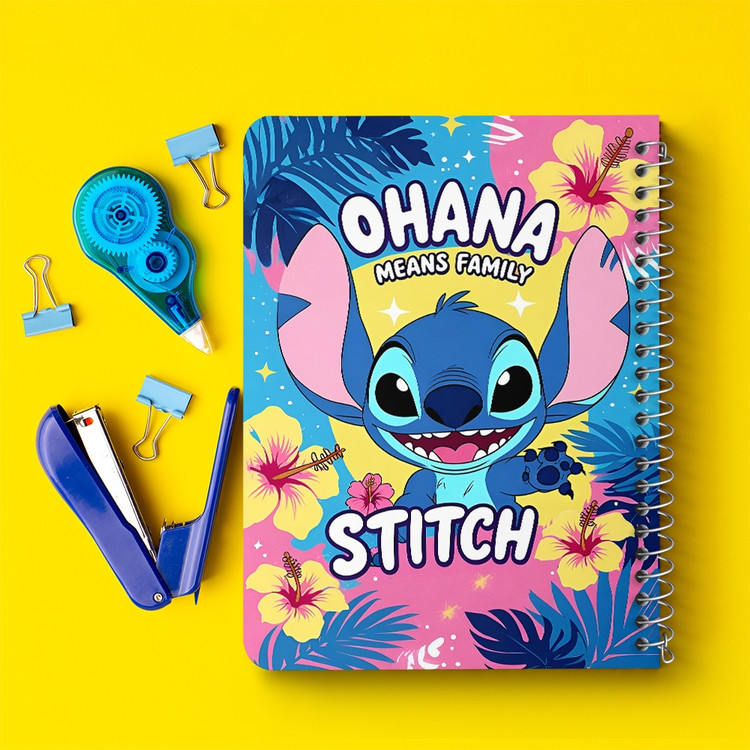 دفتر شطرنجی 50 برگ خندالو طرح استیچ (Stitch) کد N9789
