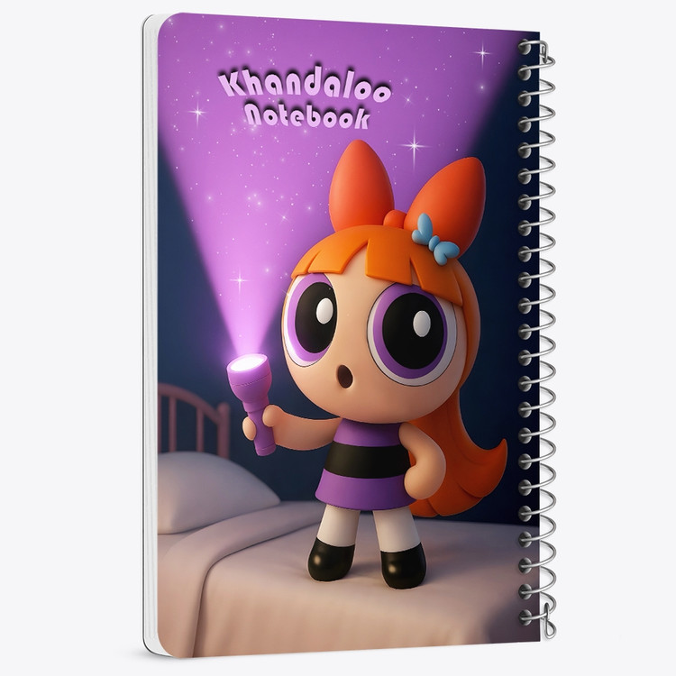 دفتر شطرنجی 50 برگ خندالو طرح پاورپاف گرلز (The Powerpuff Girls) کد N9769