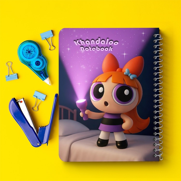 دفتر شطرنجی 50 برگ خندالو طرح پاورپاف گرلز (The Powerpuff Girls) کد N9769